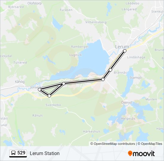 529 bus Line Map