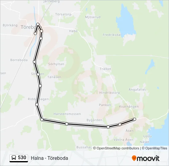 530 Bus Line Map