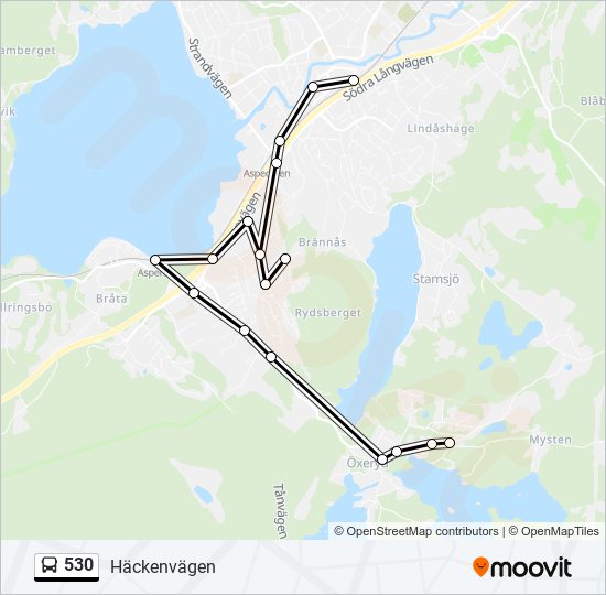 530 bus Line Map