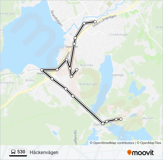 530 Bus Line Map