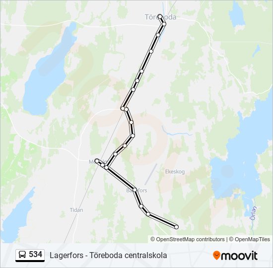 534 bus Line Map