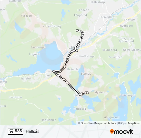 535 Bus Line Map