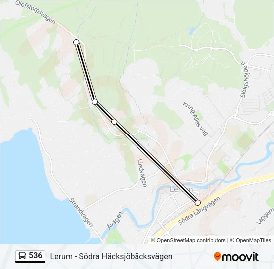536 Bus Line Map