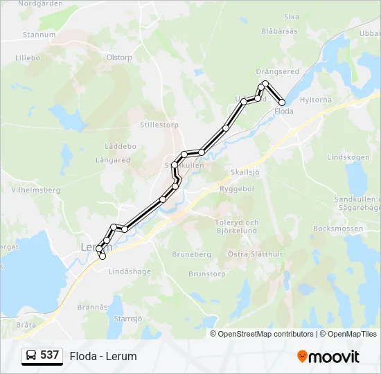 537 Bus Line Map