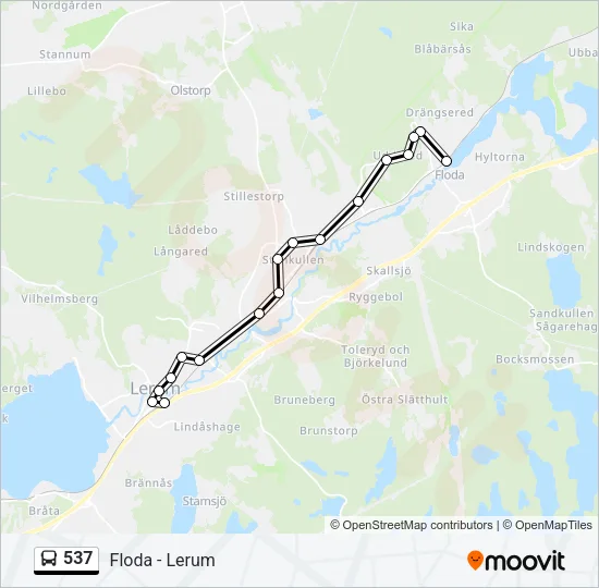 537 Bus Line Map
