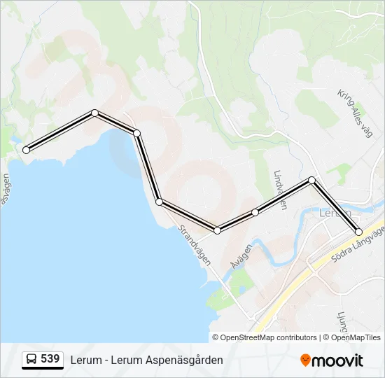 539 Bus Line Map