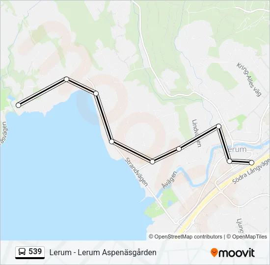 539 Bus Line Map