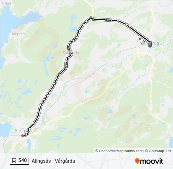 540 Bus Line Map