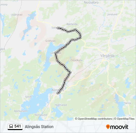 541 Bus Line Map