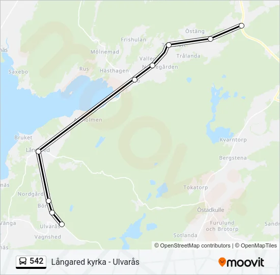 542 Bus Line Map