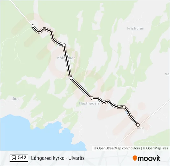 542 Bus Line Map
