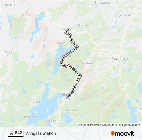 542 Bus Line Map