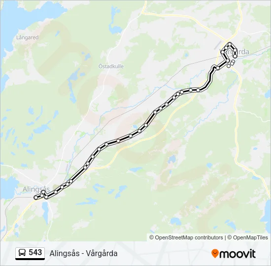 543 Bus Line Map
