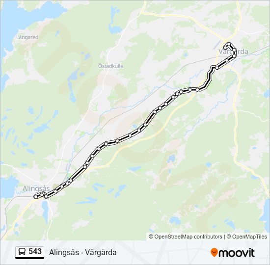 543 bus Line Map