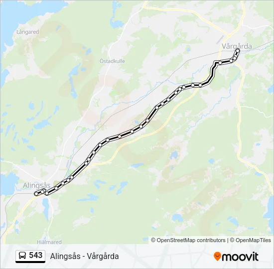 543 Bus Line Map