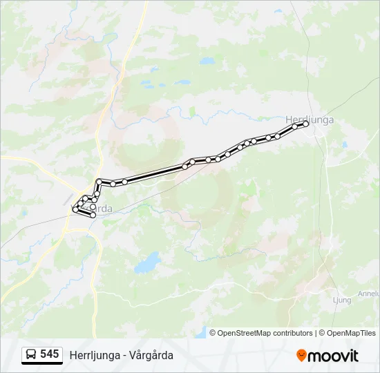 545 Bus Line Map