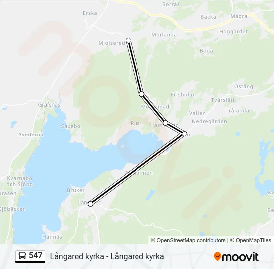547 Bus Line Map