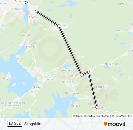 552 Bus Line Map