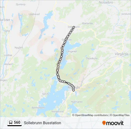 560 Bus Line Map