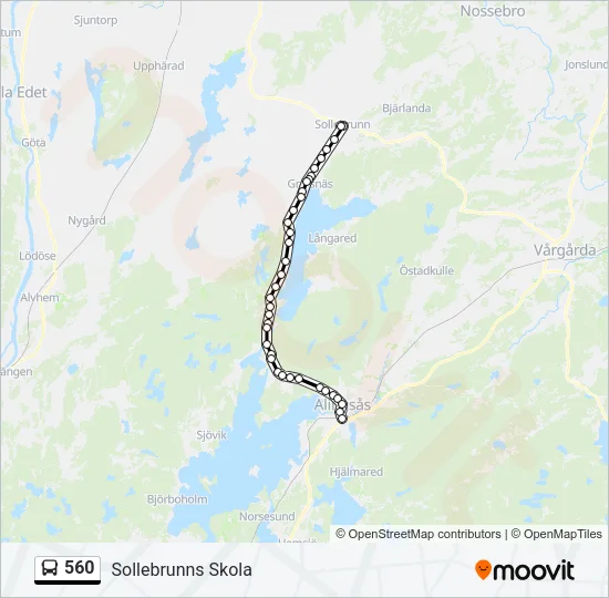 560 Bus Line Map