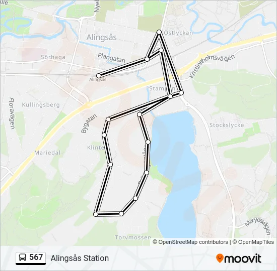 567 Bus Line Map