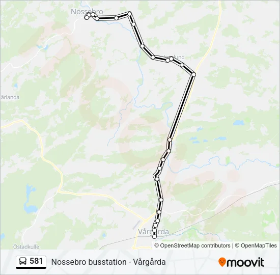 581 Bus Line Map