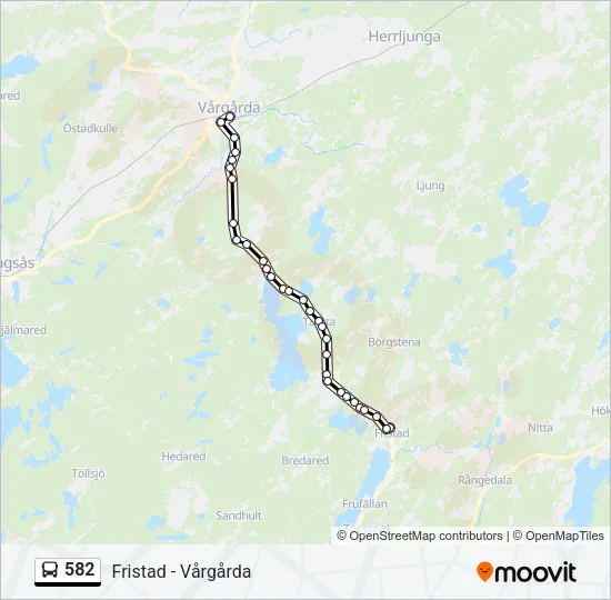582 Bus Line Map