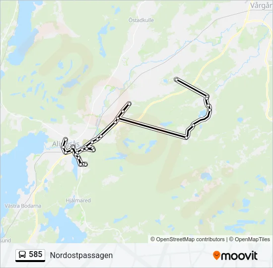 585 Bus Line Map