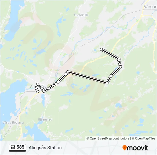 585 Bus Line Map