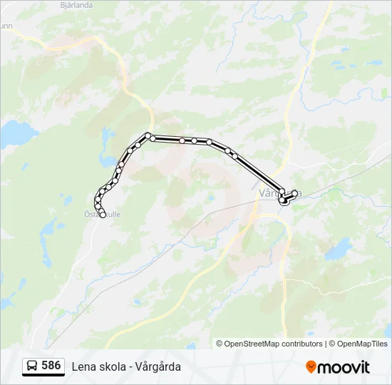 586 Bus Line Map