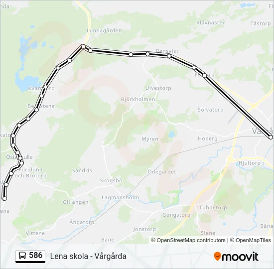 586 Bus Line Map