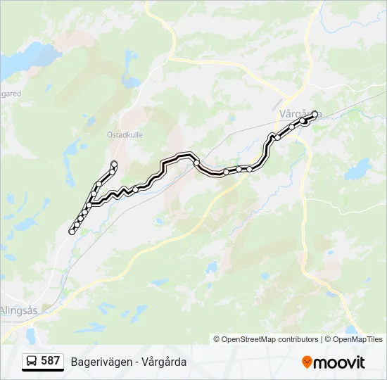 587 Bus Line Map