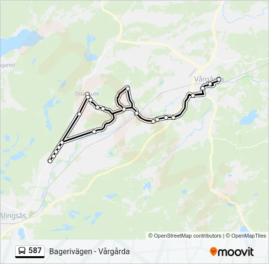 587 Bus Line Map