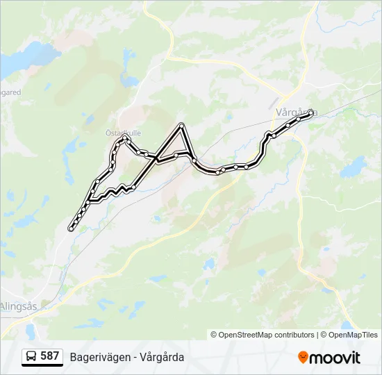 587 Bus Line Map