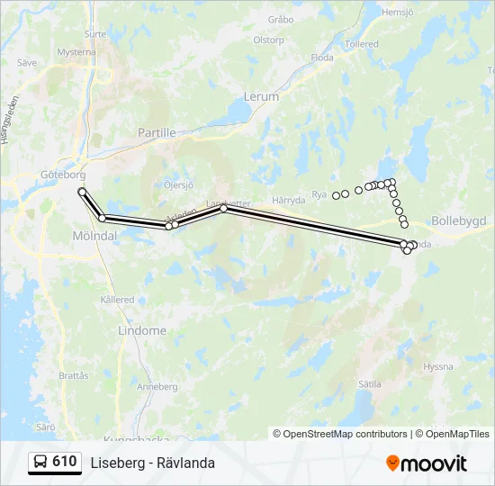 610 Bus Line Map