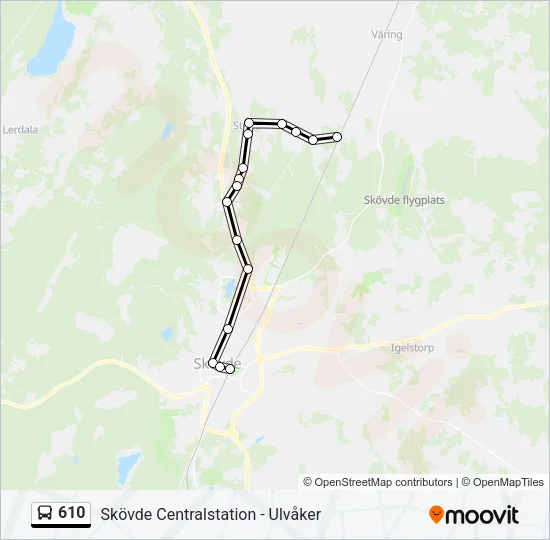 610 Bus Line Map