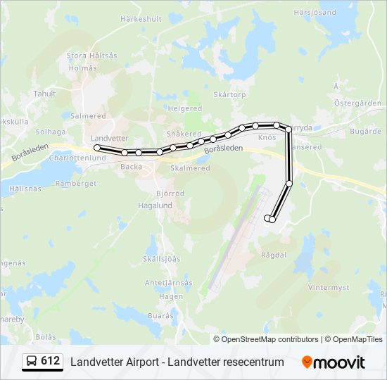 612 bus Line Map