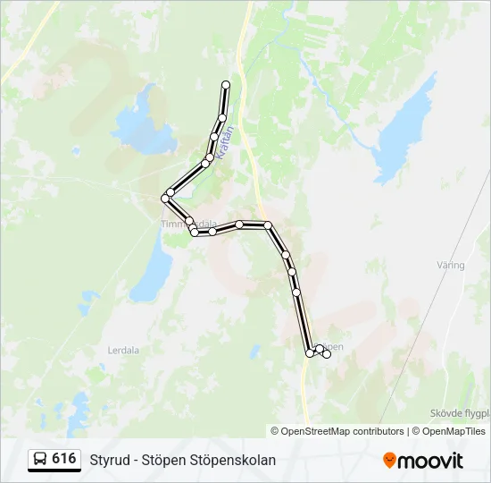 616 Bus Line Map