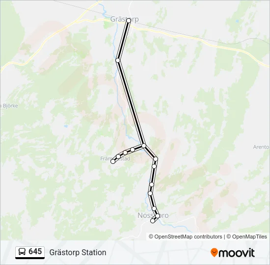 645 Bus Line Map