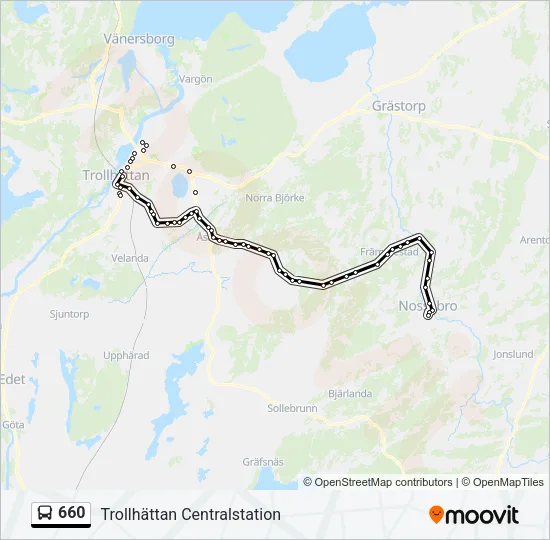 660 Bus Line Map