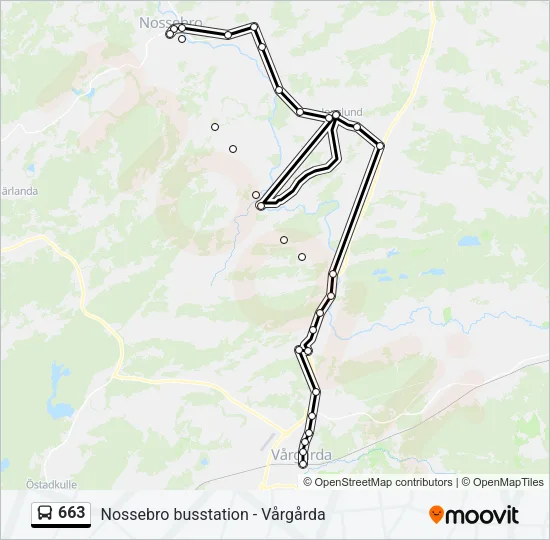 663 Bus Line Map