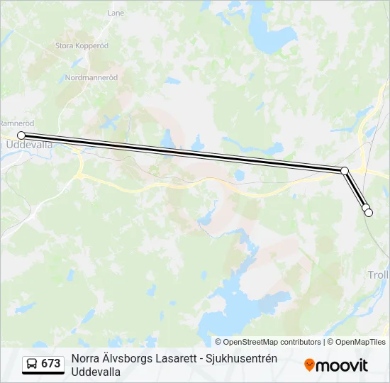 673 Bus Line Map