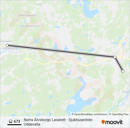 673 Bus Line Map