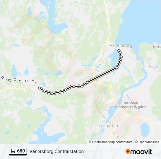 680 Bus Line Map