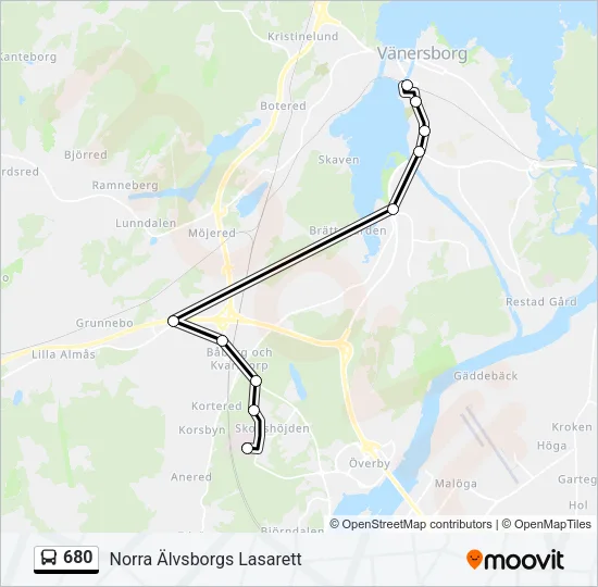 680 Bus Line Map
