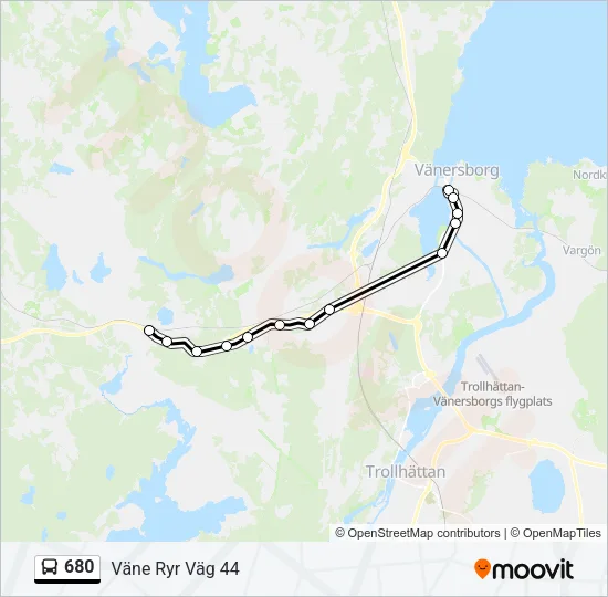 680 Bus Line Map