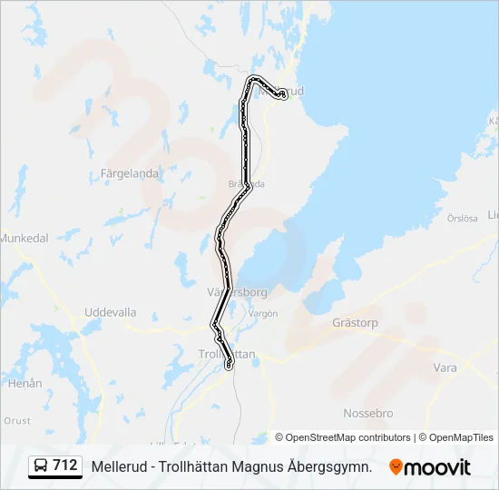 712 Bus Line Map