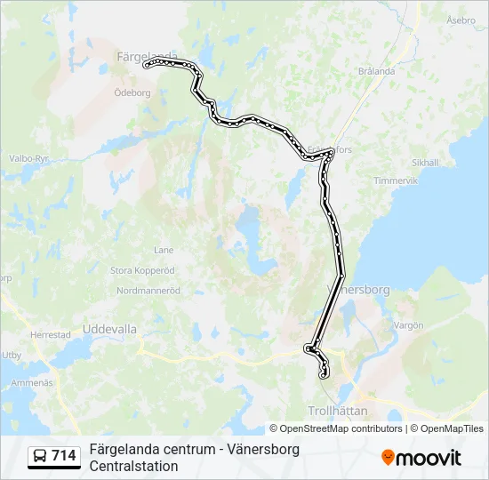 714 Bus Line Map