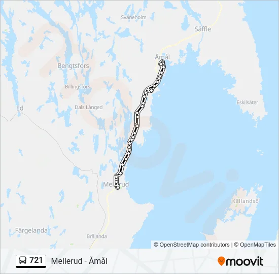 721 Bus Line Map