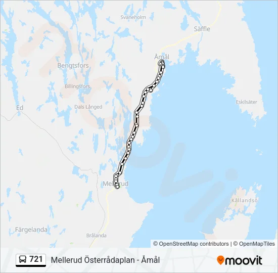 721 Bus Line Map